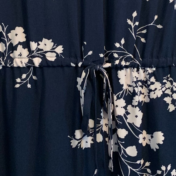 Gap Factory Blue Floral Womens Tie Waist Dress NWT - Picture 8 of 9